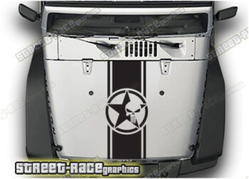 Jeep Wrangler bonnet / hood stripes 028 :: USMC PUNISHER