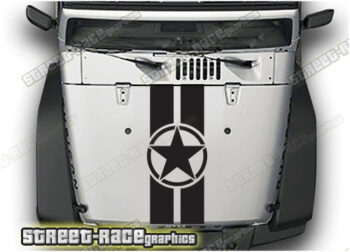 Jeep Wrangler bonnet / hood stripes 037 :: USMC