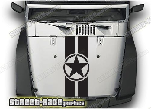 Jeep Wrangler bonnet / hood stripes 037 :: USMC
