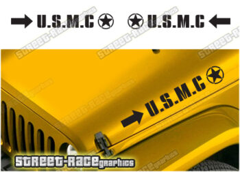 Jeep Wrangler bonnet / hood stripes 043 :: USMC