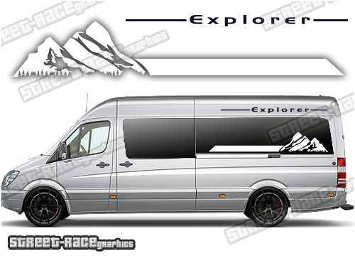Mercedes Sprinter camper van graphics 108 - MOUNTAIN EDITION