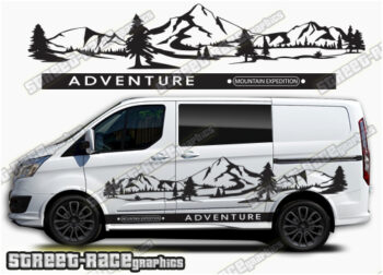 Transit Custom side graphics 074 - Mountain Edition
