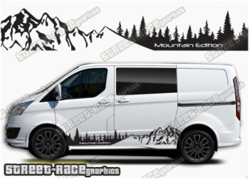 Transit Custom side graphics 076 - Mountain Edition