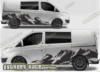 Transit Custom side graphics 085 - Mountain Edition