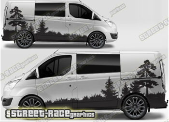Transit Custom side graphics 086 - Forest Edition