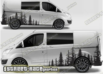 Transit Custom side graphics 087 - Forest Edition