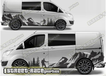 Transit Custom side graphics 088 - Mountain Edition