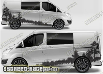 Transit Custom side graphics 090 - Forest Edition