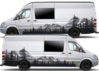 VW Crafter MK1 camper van graphics 165 - MOUNTAINS