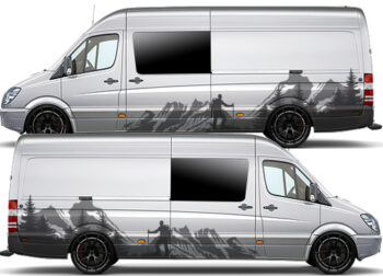 VW Crafter MK1 camper van graphics 166 - MOUNTAINS