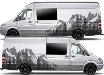 VW Crafter MK1 camper van graphics 167 - MOUNTAINS