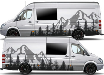 VW Crafter MK1 camper van graphics 168 - MOUNTAINS