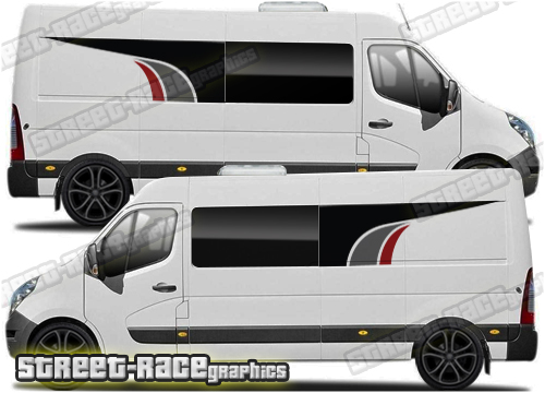 Movano – Master – NV400 camper van stickers 147 - window extender
