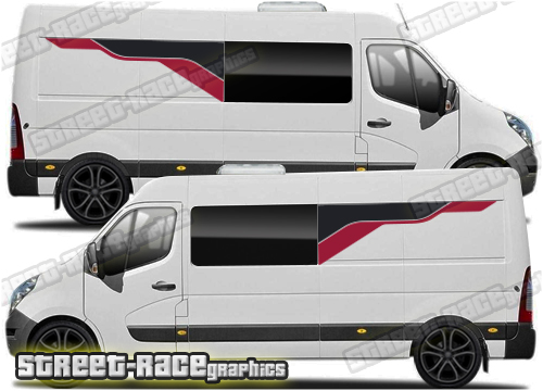 Movano – Master – NV400 camper van stickers 148 - window extender
