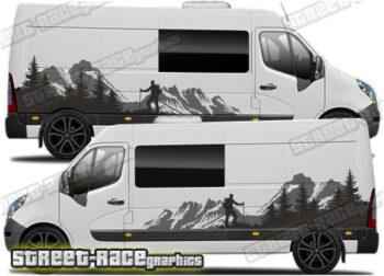 Movano – Master – NV400 camper van stickers 166 - MOUNTAINS