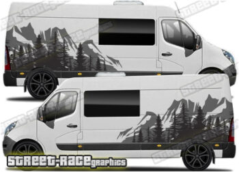 Movano – Master – NV400 camper van stickers 167 - MOUNTAINS
