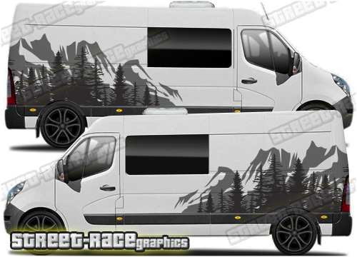 Movano – Master – NV400 camper van stickers 167 - MOUNTAINS