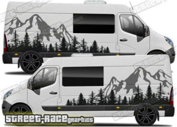Movano – Master – NV400 camper van stickers 168 - MOUNTAINS