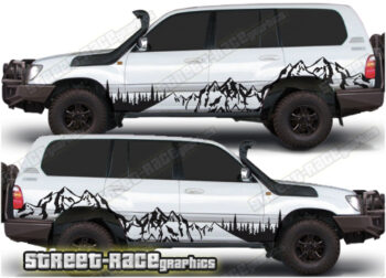 Toyota Land Cruiser 80 & 100 series 018 - Mountain adventure overland graphics
