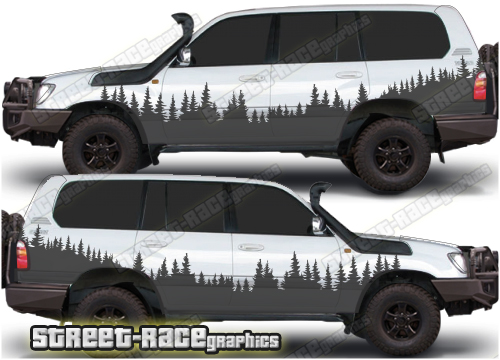 Toyota Land Cruiser 80 & 100 series 023 - Forest overland graphics