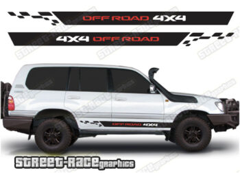 Toyota Land Cruiser 80 & 100 series 050 - 4X4 off road racing stripes