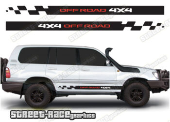 Toyota Land Cruiser 80 & 100 series 052 - 4X4 off road racing stripes