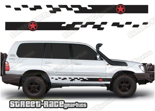 Toyota Land Cruiser 80 & 100 series 055 - racing stripes