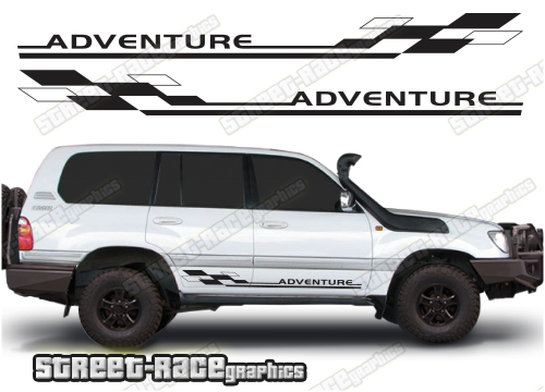 Toyota Land Cruiser 80 & 100 series 058 - Adventure racing stripes