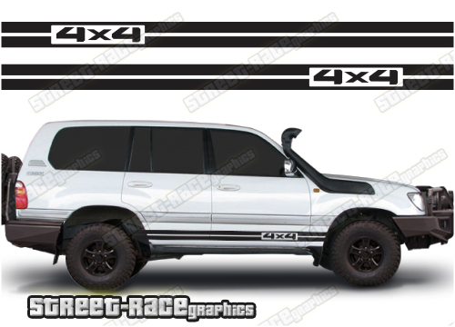 Toyota Land Cruiser 80 & 100 series 059 - 4x4 racing stripes