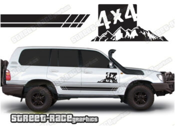 Toyota Land Cruiser 80 & 100 series 060 - 4x4 racing stripes