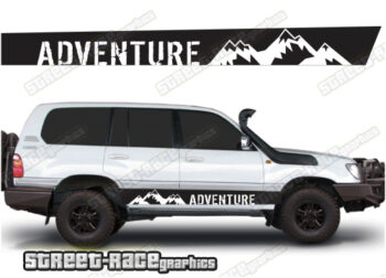 Toyota Land Cruiser 80 & 100 series 062 - mountain adventure racing stripes