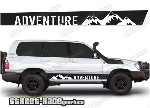 Toyota Land Cruiser 80 & 100 series 062 - mountain adventure racing stripes