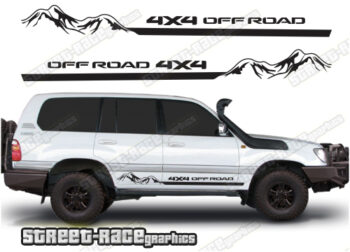 Toyota Land Cruiser 80 & 100 series 063 - mountain adventure racing stripes