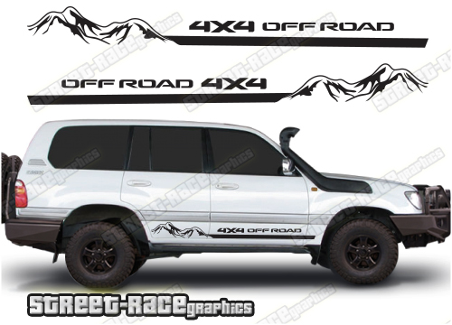 Toyota Land Cruiser 80 & 100 series 063 - mountain adventure racing stripes