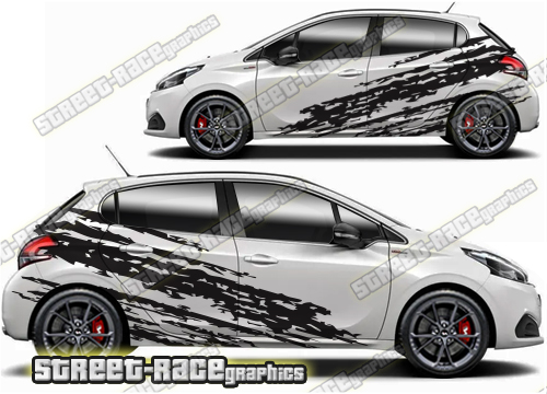 Peugeot 208 large graphics 039 - Ripped