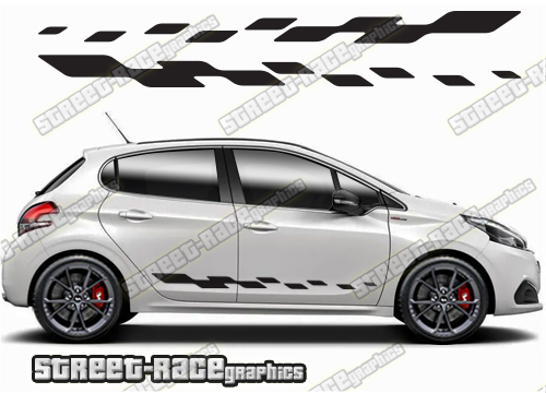Peugeot 208 racing stripes 107