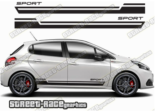 Peugeot 208 racing stripes 109