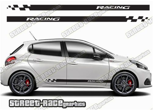 Peugeot 208 racing stripes 110