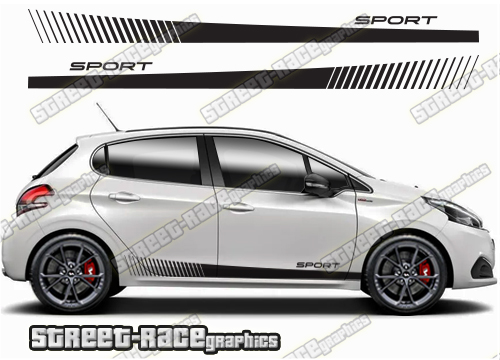 Peugeot 208 racing stripes 111