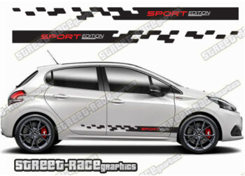 Peugeot 208 racing stripes 115