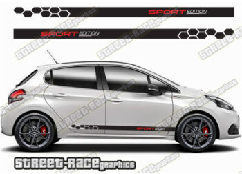 Peugeot 208 racing stripes 120