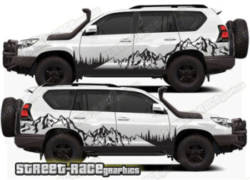 Toyota Land Cruiser 200 & 300 series 018 - Mountain adventure overland graphics