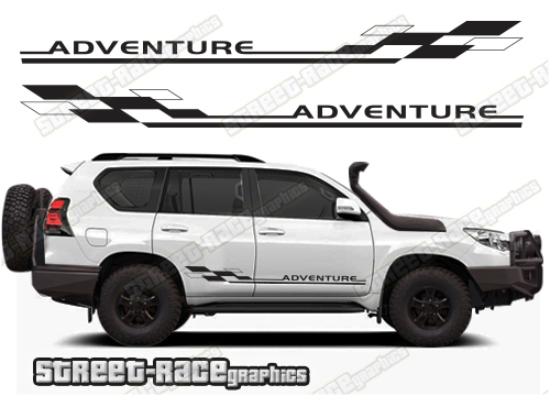 Toyota Land Cruiser 200 & 300 series 058 - Adventure racing stripes