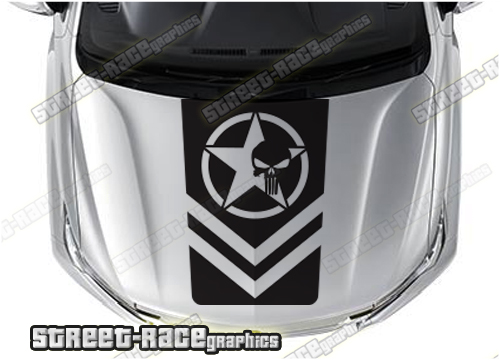 Nissan 4x4 bonnet / hood graphics 007 - PUNISHER