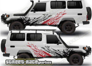 Toyota Land Cruiser 70 series 001 - mud splatter graphics