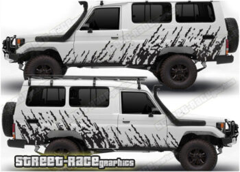 Toyota Land Cruiser 70 series 003 - mud splatter graphics