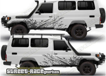 Toyota Land Cruiser 70 series 004 - mud splatter graphics