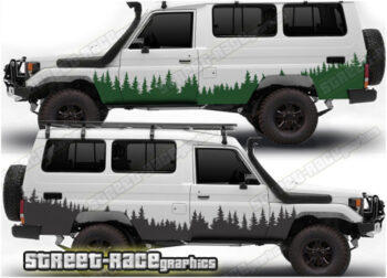 Toyota Land Cruiser 70 series 023 - Forest overland graphics