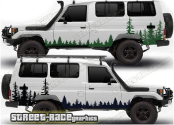 Toyota Land Cruiser 70 series 024 - Forest overland graphics
