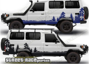 Toyota Land Cruiser 70 series 025 - Forest overland graphics